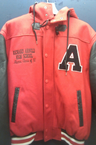 RA EAGLES HOODED VARSITY JACKET....submitted by Anthony T. Smith